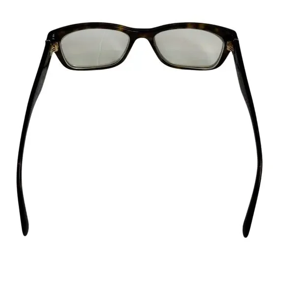 Prada Womens Tortoise Eyeglass Frame VPR 24R Brown Gold 52-16-140 Made in Italy